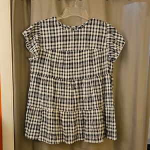 BloomChic Black and White Plaid Dress